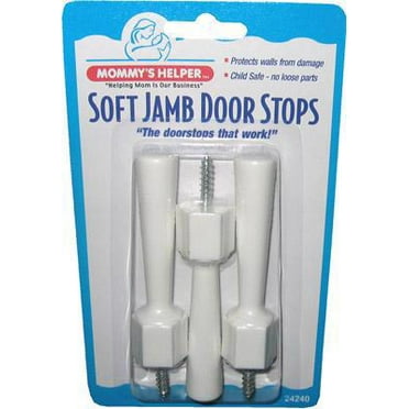 Mommys Helper Soft Jamb Door Stops Blister, 3 Packs Of 3 Count-9 Count White 
